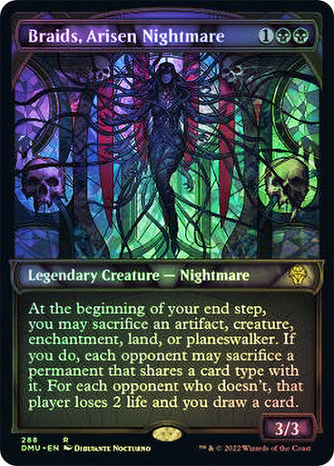 FOIL SHOWCASE Braids, Arisen Nightmare ~ Dominaria United [ NM ] [ Magic MTG ]