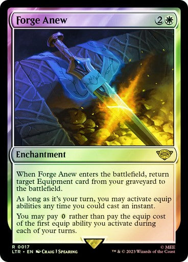 FOIL Forge Anew ~ The Lord of the Rings [ NM ] [ Magic MTG ]