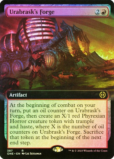 FOIL BORDERLESS Urabrask's Forge ~ Phyrexia: All Will Be One [ NM ] [ MTG ]