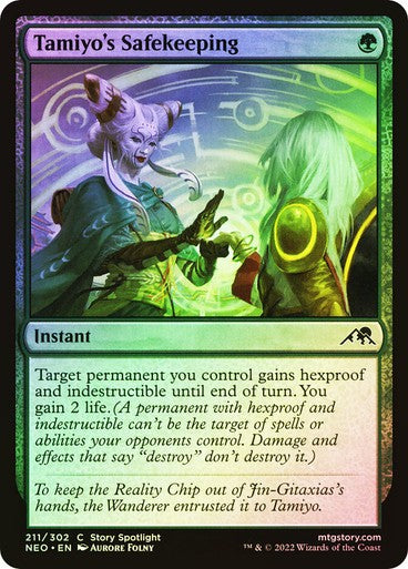 FOIL Tamiyo's Safekeeping ~ Kamigawa: Neon Dynasty [ NearMint ] [ Magic MTG ]