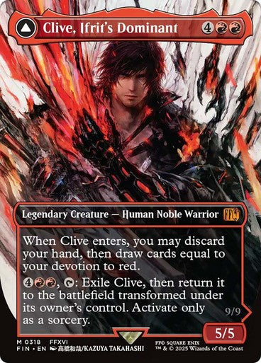 BORDERLESS Clive, Ifrit's Dominant ~ Final Fantasy [ NM ] [ Magic MTG ]