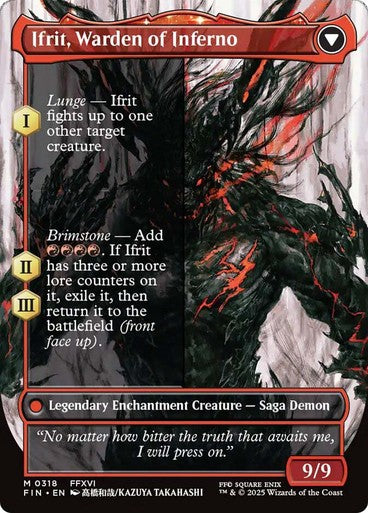 BORDERLESS Clive, Ifrit's Dominant ~ Final Fantasy [ NM ] [ Magic MTG ]