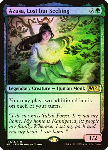 FOIL Azusa, Lost but Seeking ~ Core 2021 [ Excellent ] [ Magic MTG ]