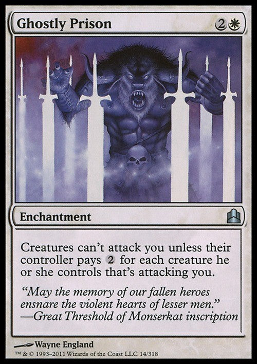 Ghostly Prison ~ Commander 2011 [ Excellent ] [ Magic MTG ]