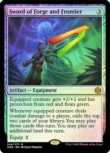 FOIL Sword of Forge and Frontier ~ Phyrexia: All Will Be One [ NM ] [ MTG ]
