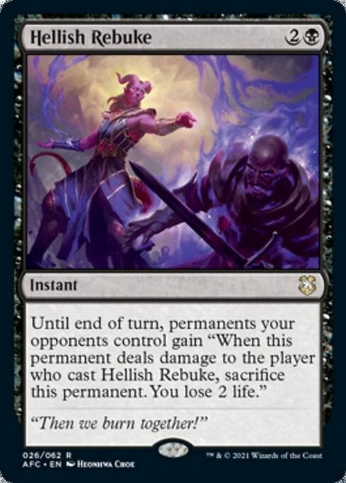 Hellish Rebuke ~ Commander: Adventures in the Forgotten Realms [ NM ] [ MTG ] - London Magic Traders Ltd