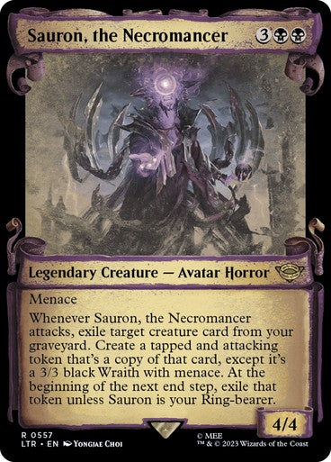 SCROLL Sauron, the Necromancer ~ The Lord of the Rings [ NM ] [ Magic MTG ]