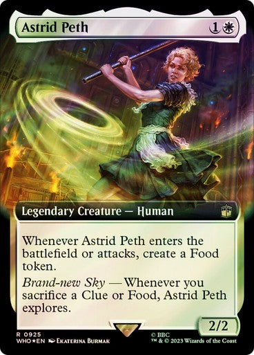 FOIL BORDERLESS SURGE Astrid Peth ~ Commander: Doctor Who [ NM ] [ Magic MTG ]