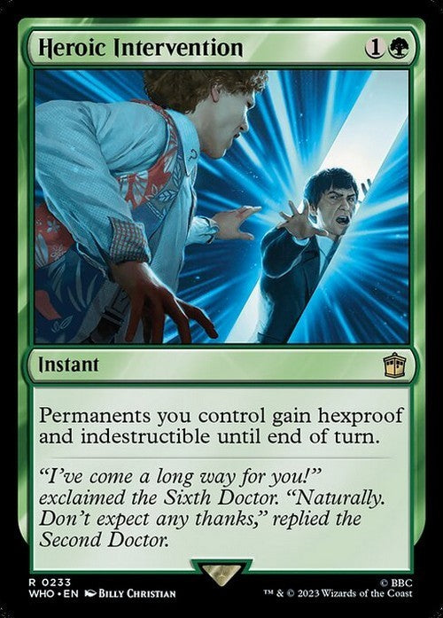 Heroic Intervention ~ Commander: Doctor Who [ NM ] [ Magic MTG ]