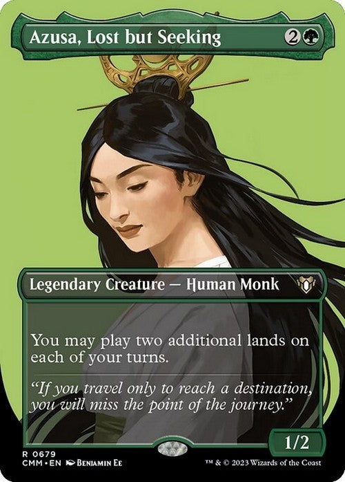 BORDERLESS Azusa, Lost but Seeking ~ Commander Masters [ NM ] [ Magic MTG ]