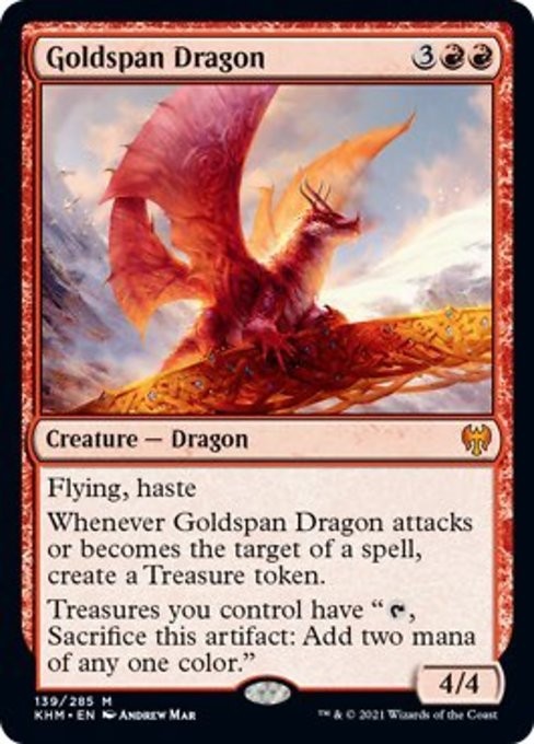 Goldspan Dragon ~ Kaldheim [ NearMint ] [ Magic MTG ]