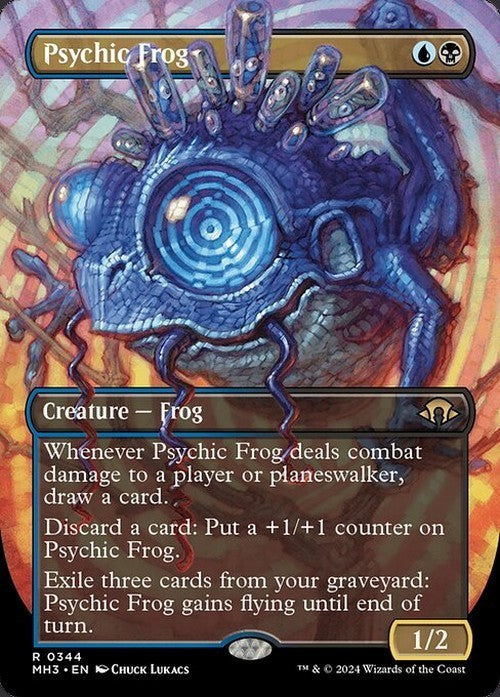 BORDERLESS Psychic Frog ~ Modern Horizons 3 [ Excellent ] [ Magic MTG ]