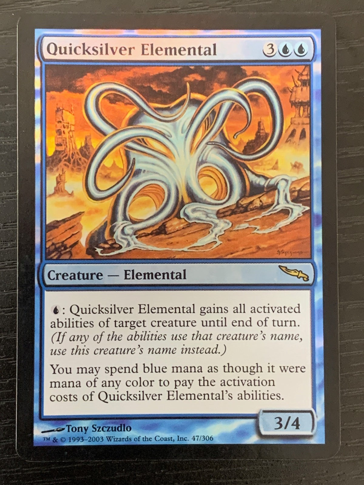 FOIL Quicksilver Elemental ~ Mirrodin [ Excellent ] [ Magic MTG ]