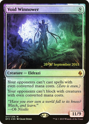 FOIL Void Winnower ~ Prerelease Battle for Zendikar [ PLAYED ] [ Magic MTG ]