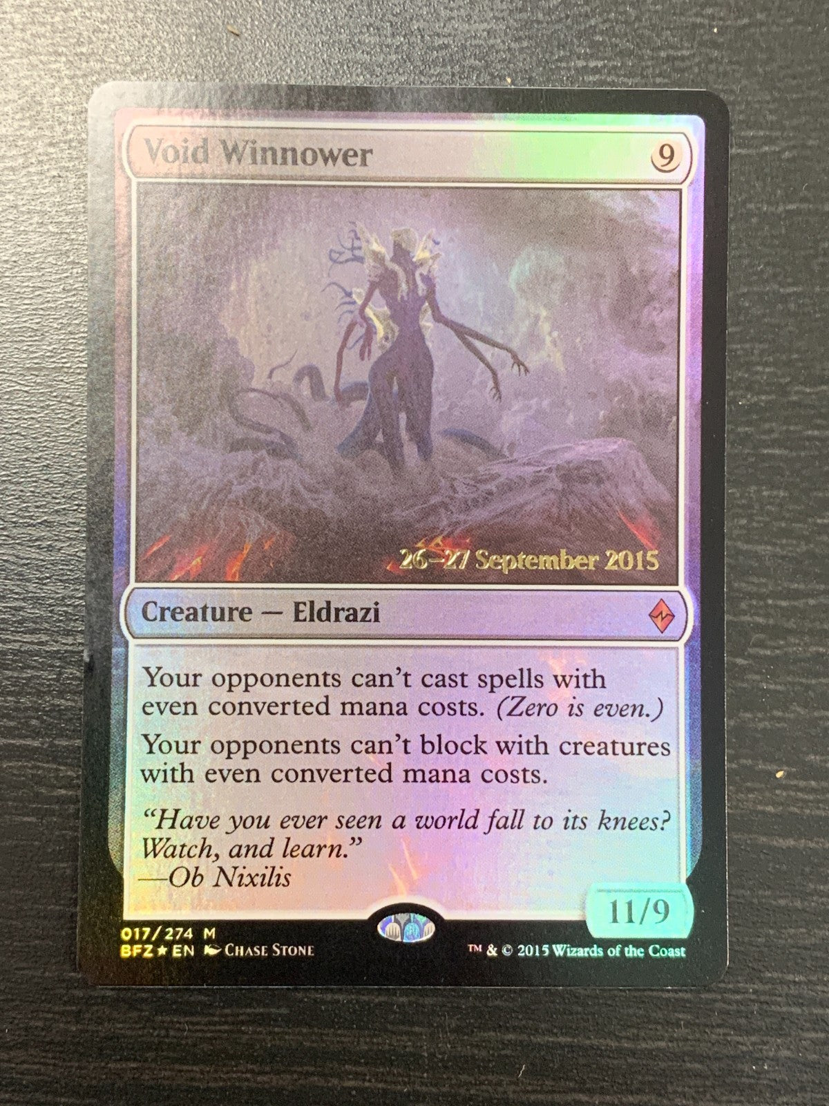 FOIL Void Winnower ~ Prerelease Battle for Zendikar [ PLAYED ] [ Magic MTG ]