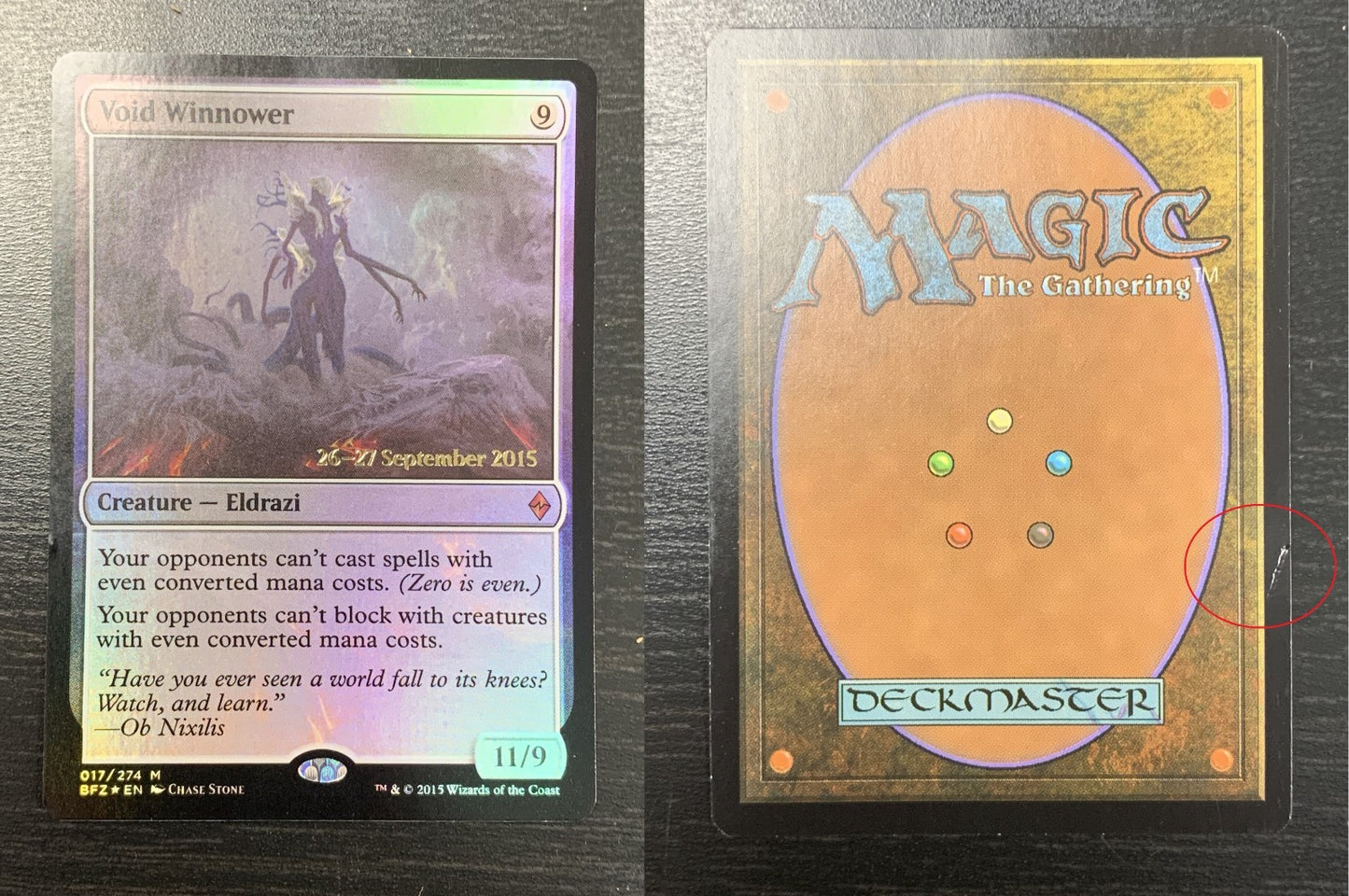 FOIL Void Winnower ~ Prerelease Battle for Zendikar [ PLAYED ] [ Magic MTG ]