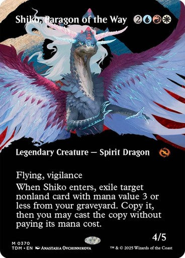 BORDERLESS Shiko, Paragon of the Way ~ Tarkir: Dragonstorm [ NM ] [ Magic MTG ]