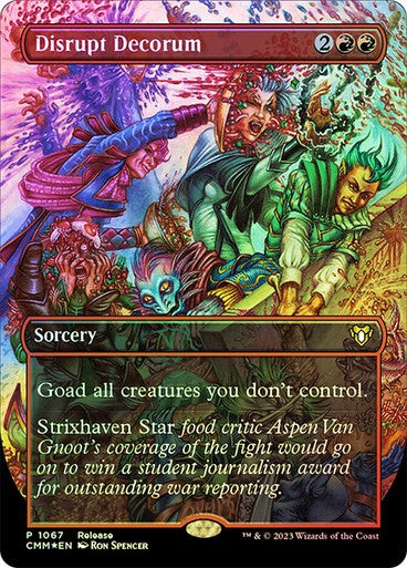 FOIL BORDERLESS Disrupt Decorum ~ Commander Legends 2 [ NM ] [ Magic MTG ]