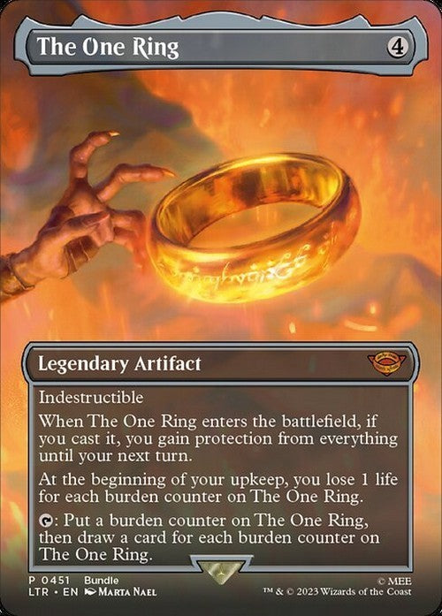 BORDERLESS The One Ring ~ Promo The Lord of the Rings [ NearMint ] [ Magic MTG ]
