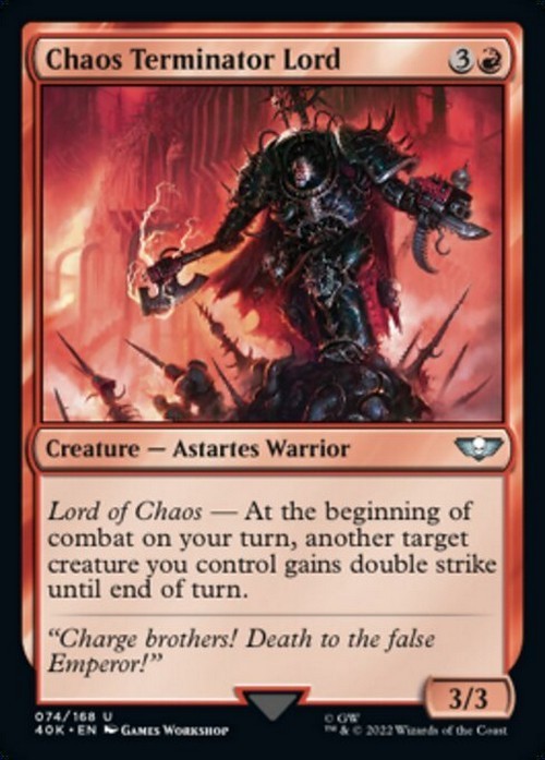 Chaos Terminator Lord ~ Commander: Warhammer 40,000 [ NearMint ] [ Magic MTG ]