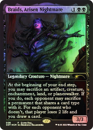 FOIL Braids, Arisen Nightmare ~ Game Day Dominaria United [ NM ] [ Magic MTG ]