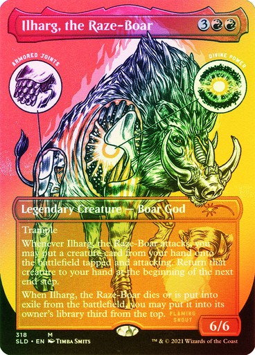 FOIL ETCHED Ilharg, the Raze-Boar ~ Secret Lair [ Excellent ] [ Magic MTG ]