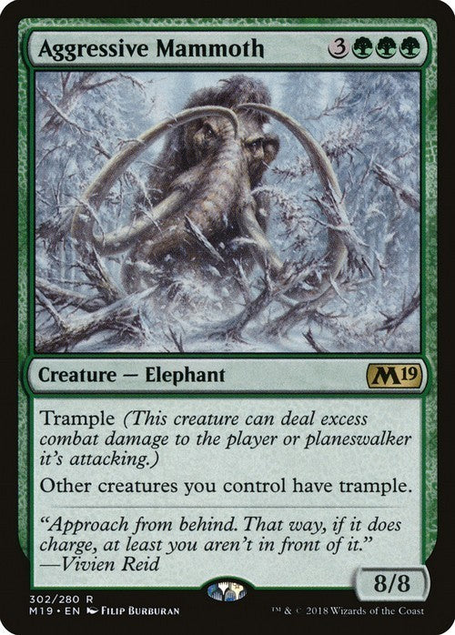 Aggressive Mammoth ~ Core 2019 [ Excellent ] [ Magic MTG ]