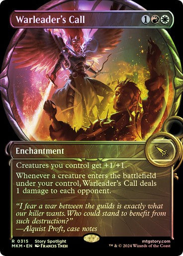 FOIL SHOWCASE Warleader's Call ~ Murders at Karlov Manor [ NM ] [ Magic MTG ]