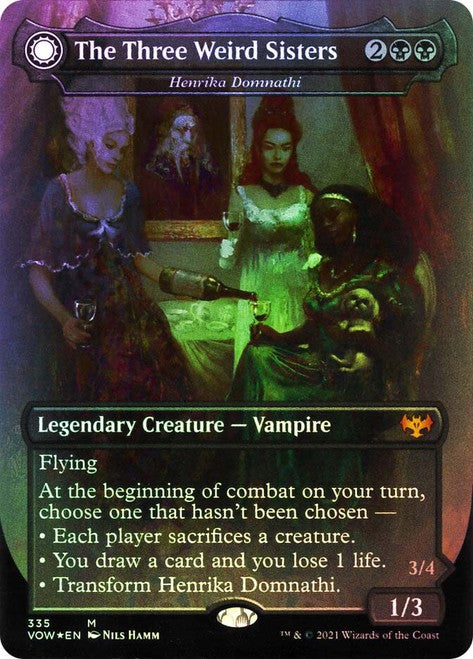 FOIL The Three Weird Sisters (Henrika Domnathi) ~ Crimson Vow [ NM ] [ MTG ]