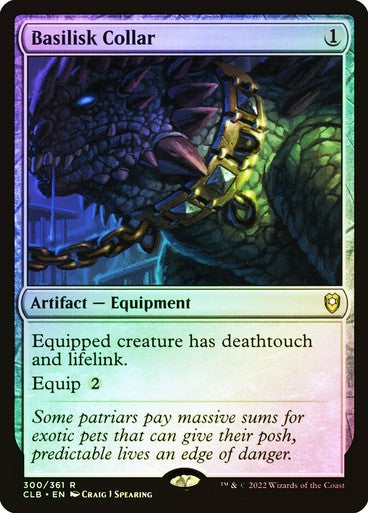 FOIL Basilisk Collar ~ Commander Legends 2 [ NM ] [ Magic MTG ]