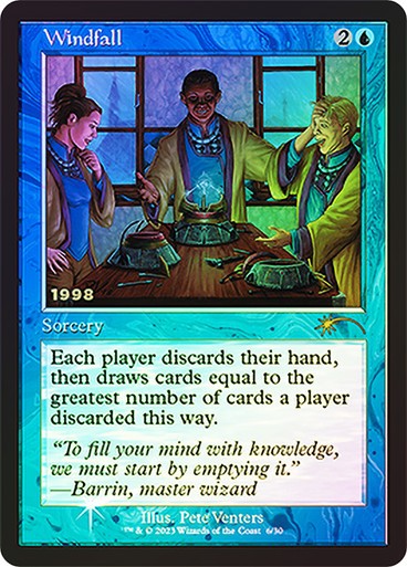 FOIL Windfall ~ 30th Anniversary  [ NearMint ] [ Magic MTG ]