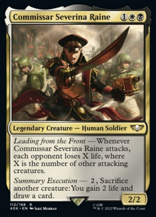 Commissar Severina Raine ~ Commander: Warhammer 40,000 [ NM ] [ Magic MTG ]