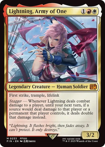 Lightning, Army of One ~ Final Fantasy [ NM ] [ Magic MTG ]
