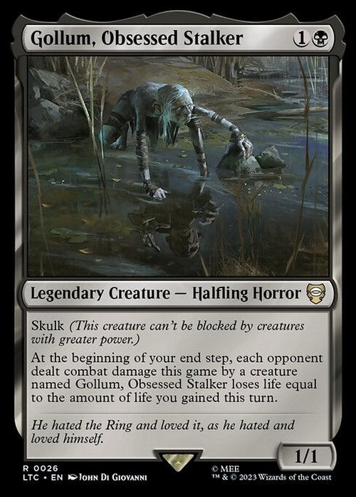 Gollum, Obsessed Stalker ~ Commander: The Lord of the Rings [ NM ] [ Magic MTG ]