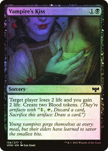 FOIL Vampire's Kiss ~ Crimson Vow [ NearMint ] [ Magic MTG ]