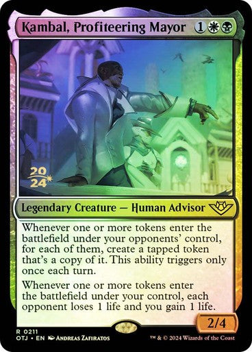 FOIL Kambal, Profiteering Mayor ~ Prerelease Outlaws of Thunder Junction [ NM ]