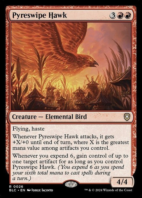 Pyreswipe Hawk ~ Commander: Bloomburrow [ NearMint ] [ Magic MTG ]