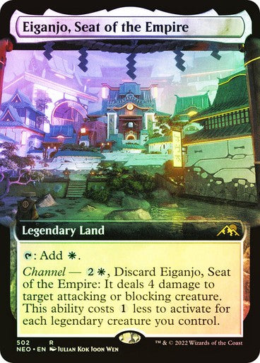 FOIL BORDERLESS Eiganjo, Seat of the Empire ~ Kamigawa: Neon Dynasty [ NM ]