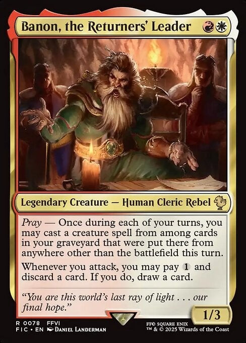Banon, the Returners' Leader ~ Commander: Final Fantasy [ NM ] [ Magic MTG ]