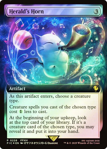 FOIL Herald's Horn ~ Buy a Box Commander: Final Fantasy [ NM ] [ Magic MTG ]