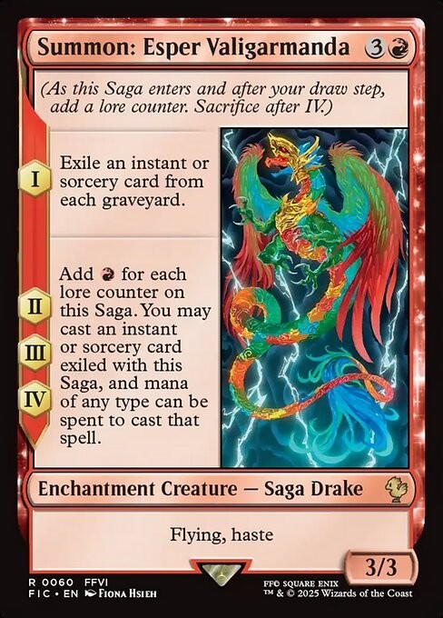Summon: Esper Valigarmanda ~ Commander: Final Fantasy [ NM ] [ Magic MTG ]