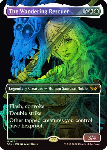 FOIL BORDERLESS The Wandering Rescuer ~ Duskmourn [ NearMint ] [ Magic MTG ]