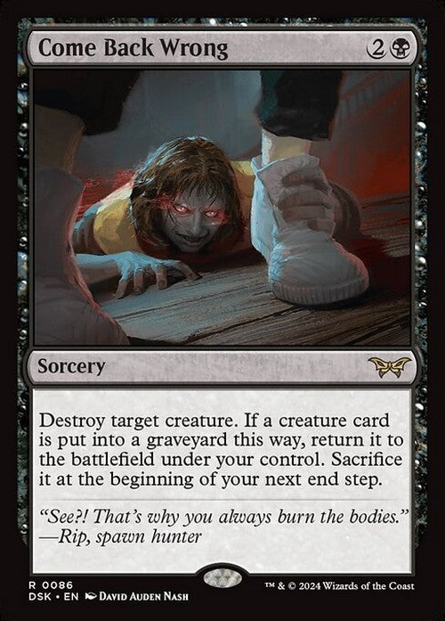 Come Back Wrong ~ Duskmourn [ NearMint ] [ Magic MTG ]