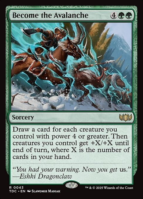 Become the Avalanche ~ Commander: Tarkir: Dragonstorm [ NM ] [ Magic MTG ]