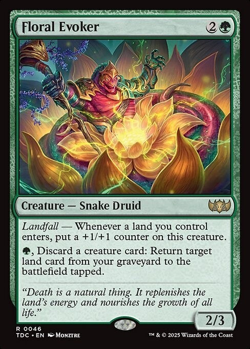 Floral Evoker ~ Commander: Tarkir: Dragonstorm [ NM ] [ Magic MTG ]