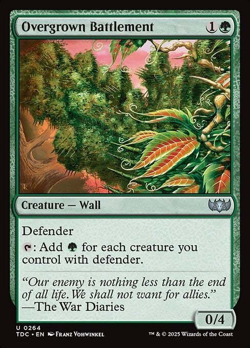 Overgrown Battlement ~ Commander: Tarkir: Dragonstorm [ NM ] [ Magic MTG ]