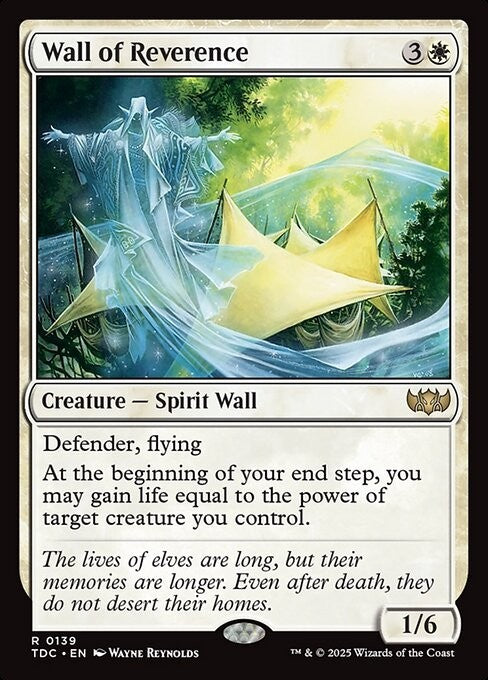 Wall of Reverence ~ Commander: Tarkir: Dragonstorm [ NM ] [ Magic MTG ]