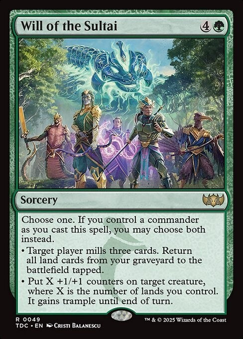 Will of the Sultai ~ Commander: Tarkir: Dragonstorm [ NM ] [ Magic MTG ]