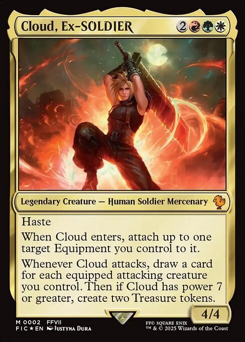 Cloud, Ex-SOLDIER ~ Commander: Final Fantasy [ NM ] [ Magic MTG ]