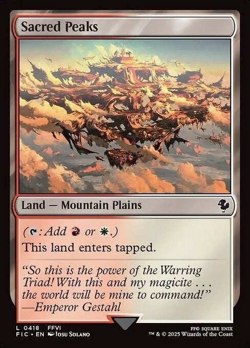 Sacred Peaks ~ Commander: Final Fantasy [ NM ] [ Magic MTG ]